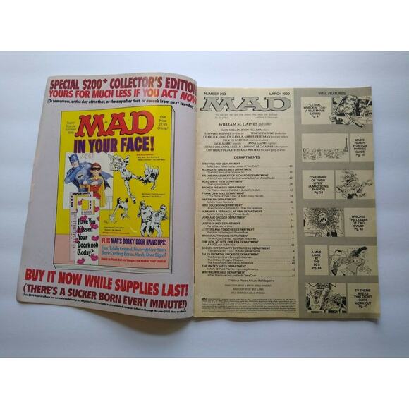MAD Magazine March 1990 No 293 Lethal Weapon Movie Satire Parody Mel Gibson - Picture 3 of 9
